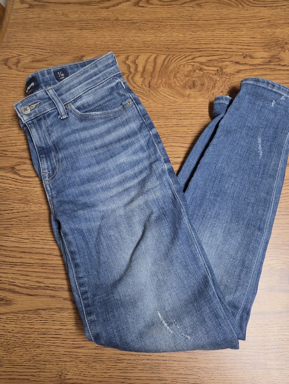 Lucky Brand Blue Mid-Rise Distressed Skinny Jeans Size 2/26